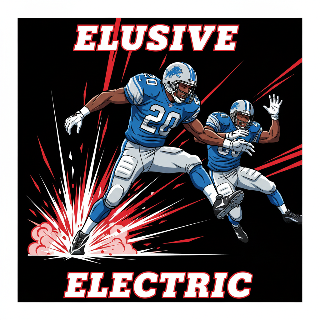 Barry Sanders editorial illustration