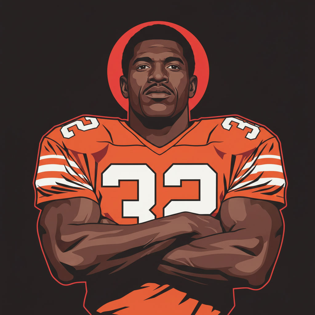 Jim Brown editorial illustration